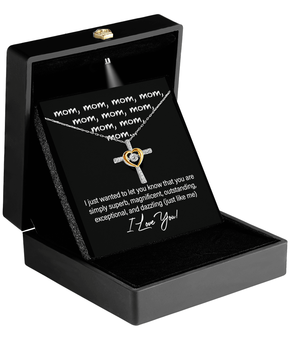 Gift for Mother - Mom You Are Just Like Me Cross Pendant Necklace - Mallard Moon Gift Shop