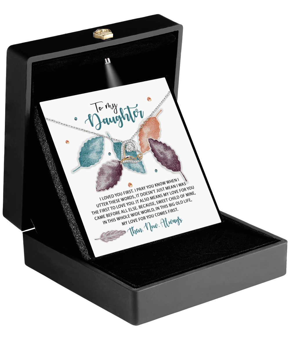 Daughter Birthday, Graduation, Christmas Inspirational Gift  - Pray You Know - Love Dancing Heart Pendant Necklace - Mallard Moon Gift Shop