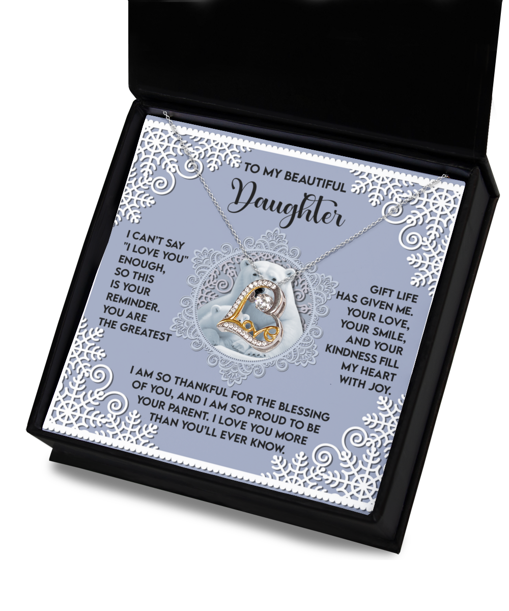 Gift for Daughter - Fill My Heart - Love Dancing Heart Pendant Necklace - Mallard Moon Gift Shop