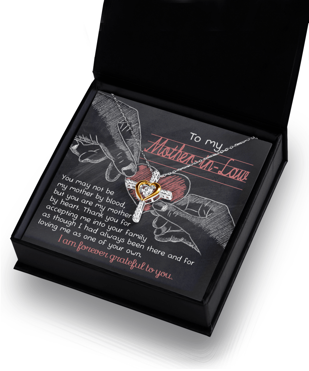 To My Mother-in-Law You are my Mother by Heart Cross Pendant Necklace - Mallard Moon Gift Shop