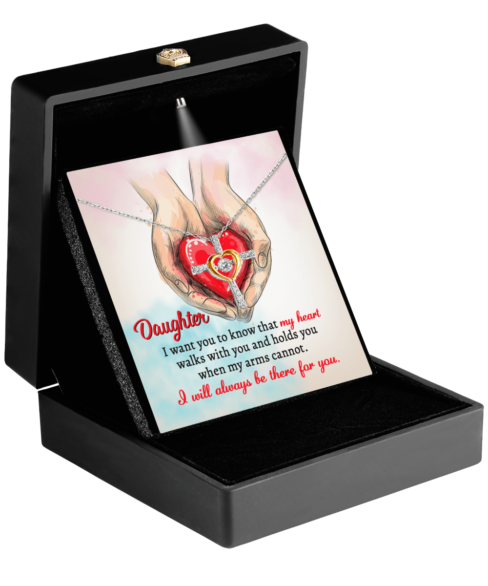 Gift for Daughter- I Will Always Be There Cross Pendant Necklace - Mallard Moon Gift Shop