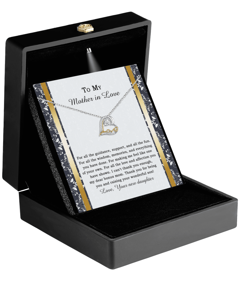 Mother-in-law Wedding Day Gift - One Of Your Own - Love Dancing Heart Pendant Necklace - Mallard Moon Gift Shop