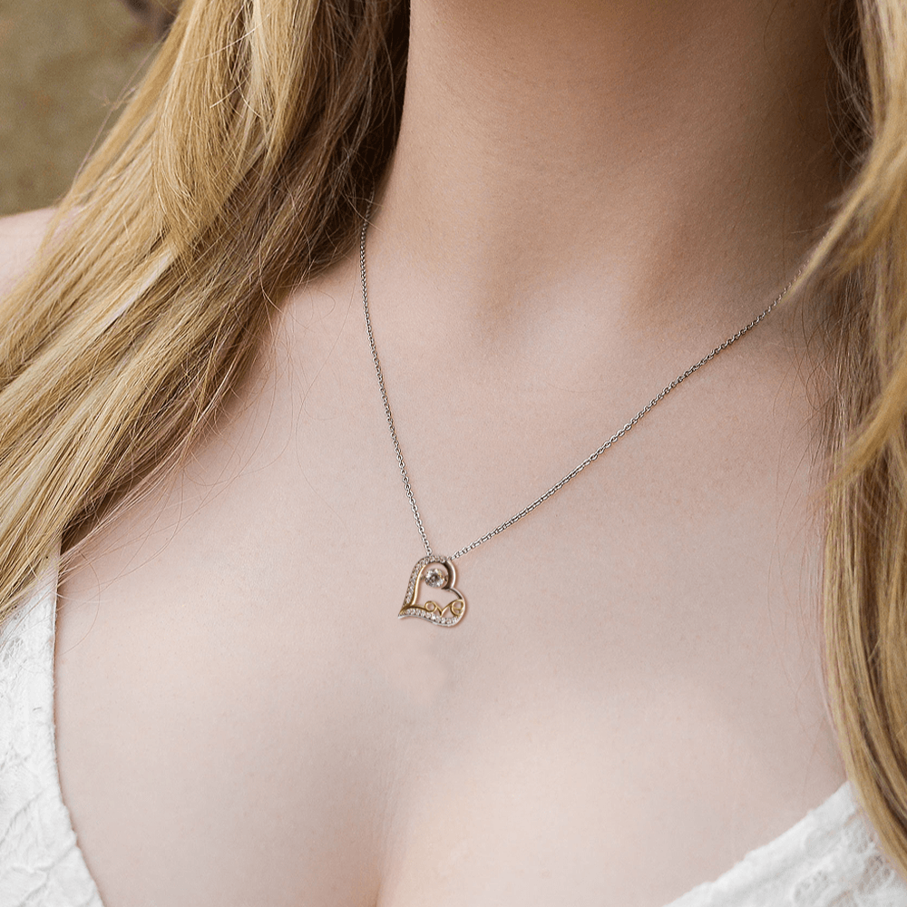 Daughter Birthday, Graduation, Christmas Gift - The First Time - Love Dancing Heart Pendant Necklace - Mallard Moon Gift Shop