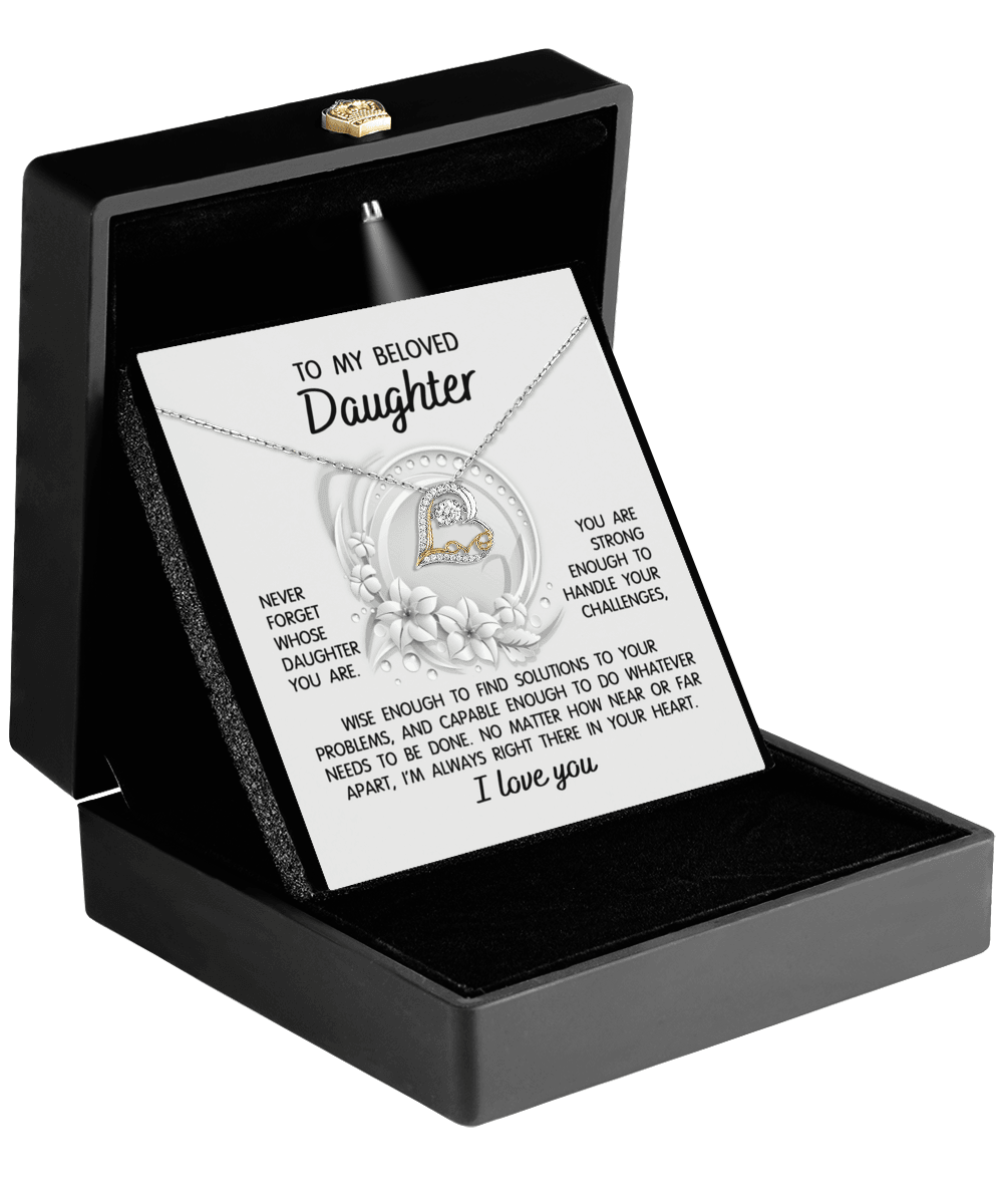 Daughter - I'm Always in Your Heart - Pendant Necklace Wedding Birthday Graduation Gift - Mallard Moon Gift Shop