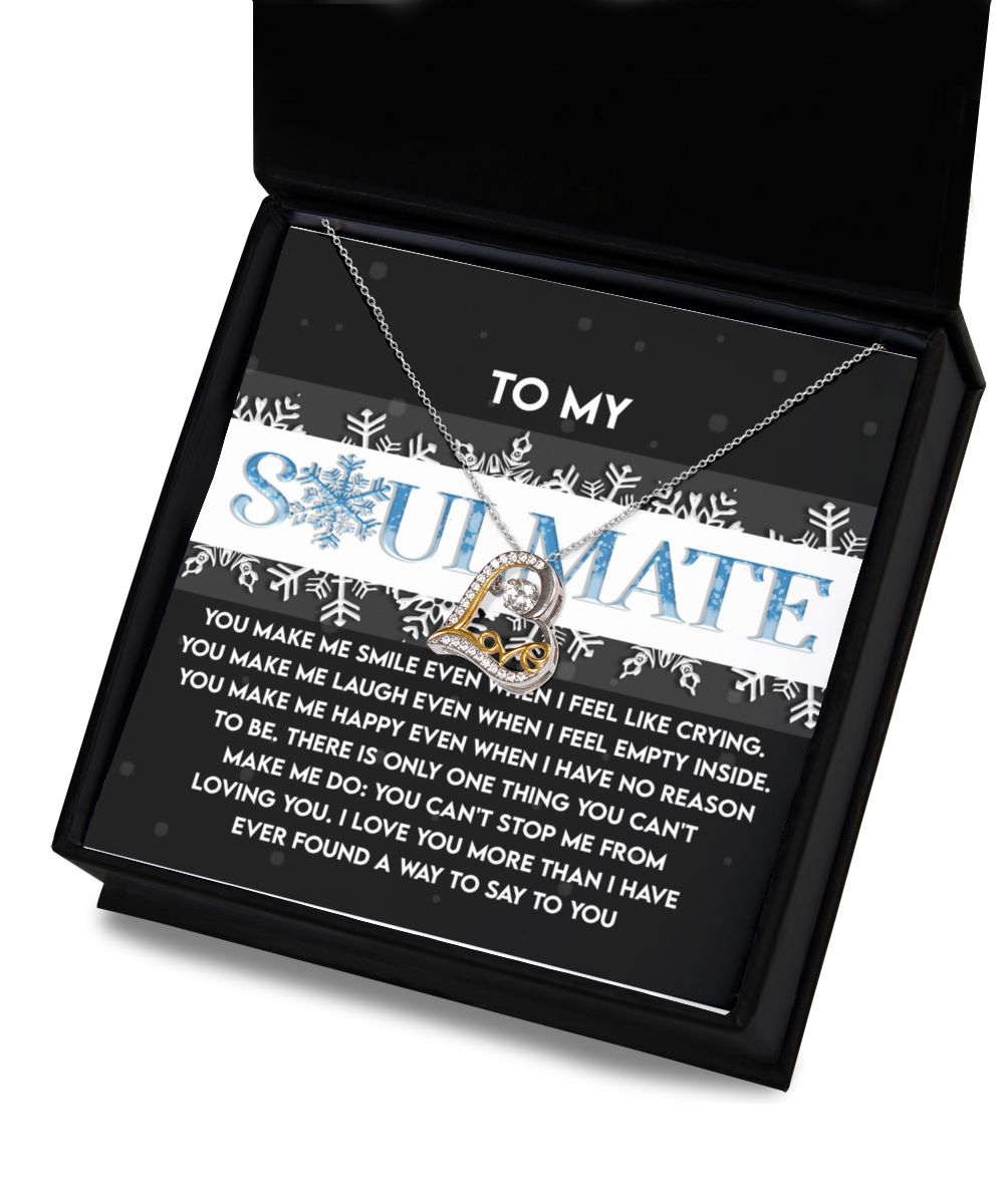 Gift for Soulmate - Loving You - Love Dancing Heart Pendant Necklace - Mallard Moon Gift Shop