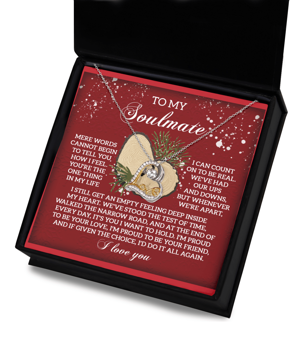 To My Soulmate We've Stood the Test of Time Christmas Anniversary Heart Pendant Necklace for Wife Girlfriend Jewelry - Mallard Moon Gift Shop