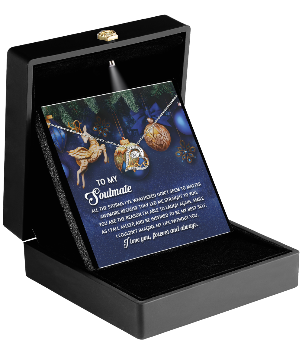 Soulmate Romantic Gift - Straight To You - Love Dancing Heart Pendant Necklace - Mallard Moon Gift Shop