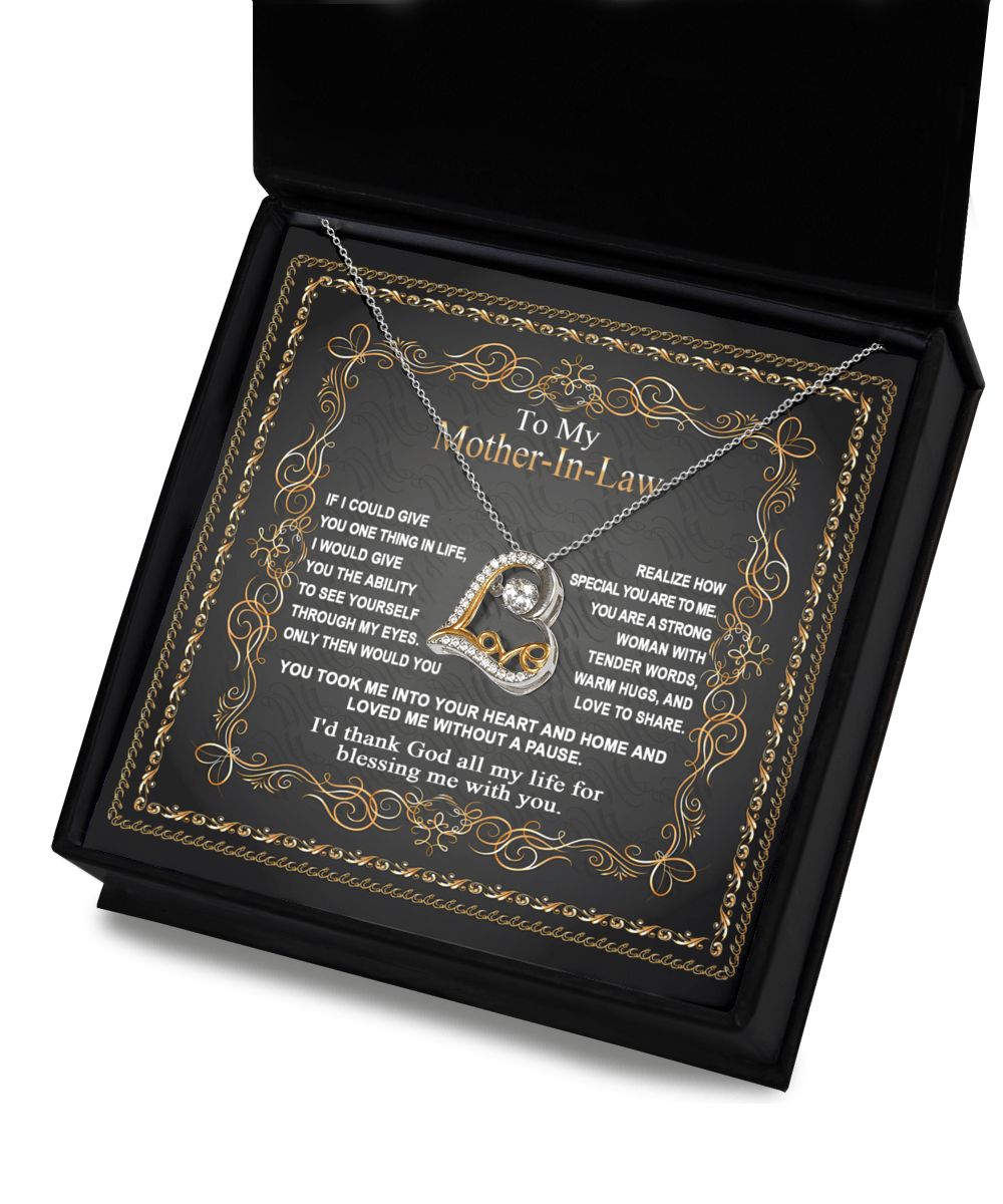 Mother-in-Law Gift You Took Me Into Your Heart and Home Heart Pendant Necklace - Mallard Moon Gift Shop