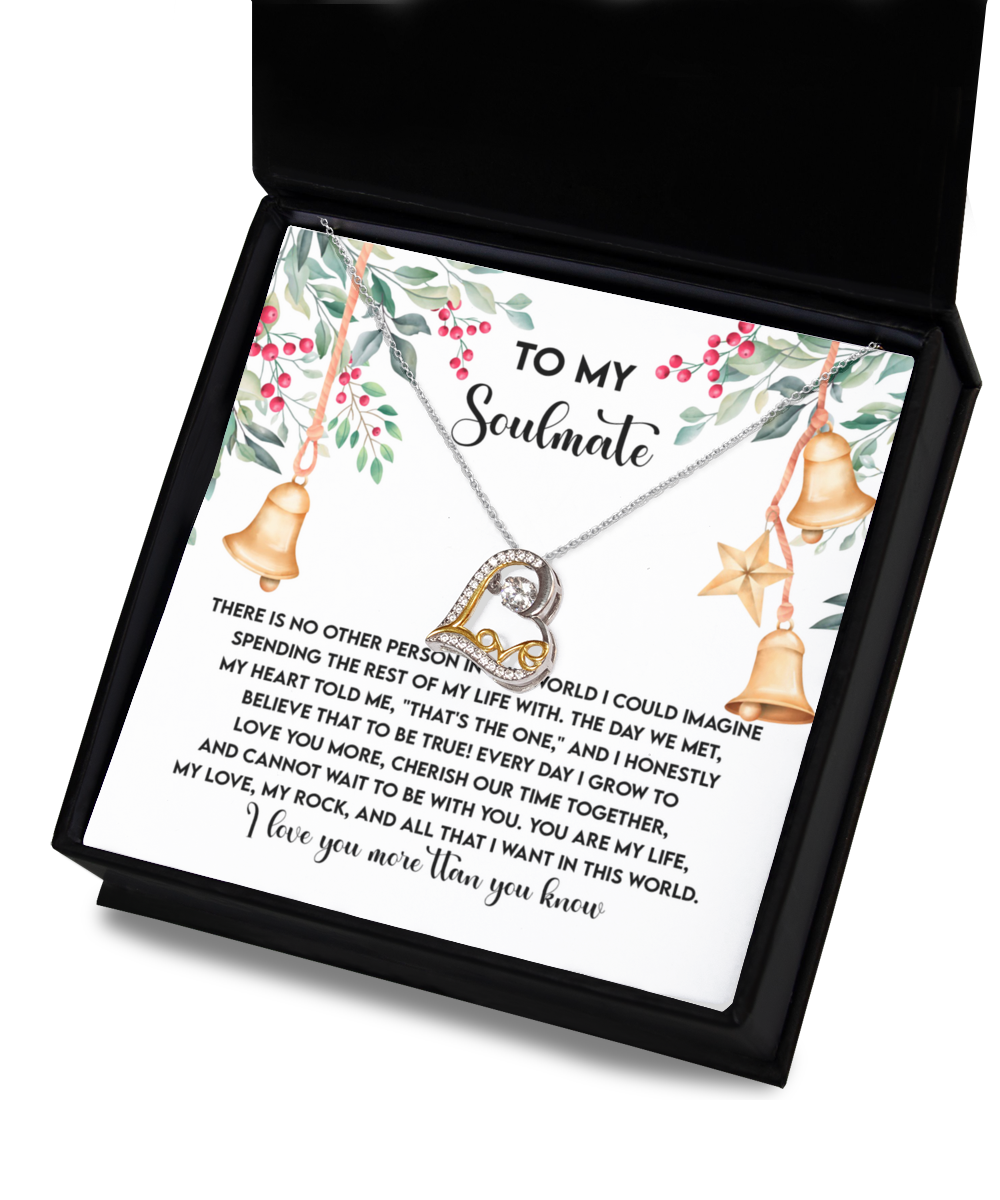 Gift for Soulmate - Be With You - Love Dancing Heart Pendant Necklace - Mallard Moon Gift Shop
