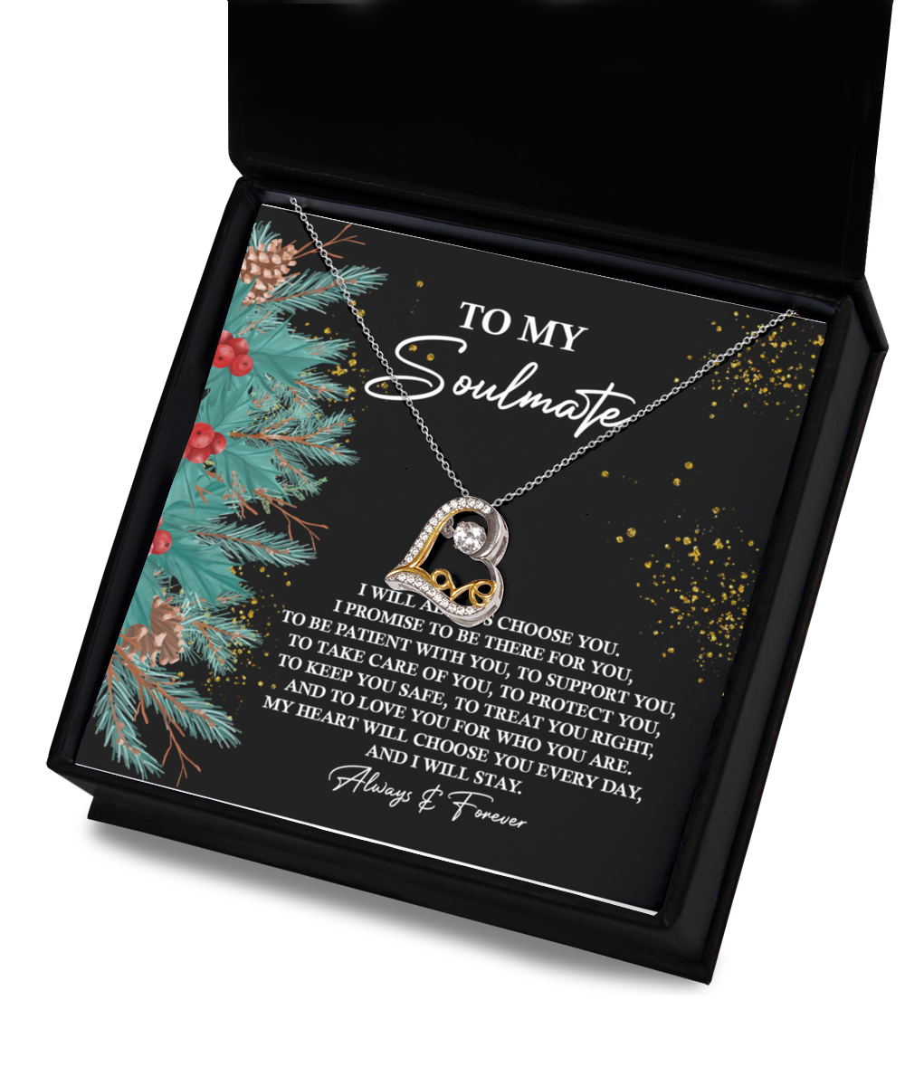 Soulmate Romantic Gift - Treat You Right - Love Dancing Heart Pendant Necklace - Mallard Moon Gift Shop