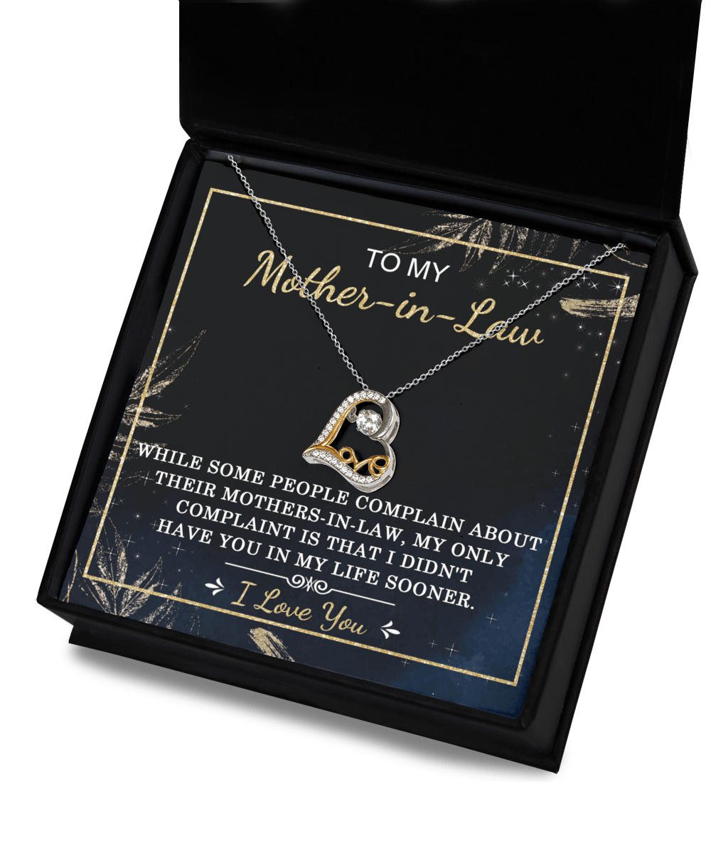 Gift for Mother-in-Law I Wish You Were In My Life Sooner Dancing Heart Pendant Necklace - Mallard Moon Gift Shop