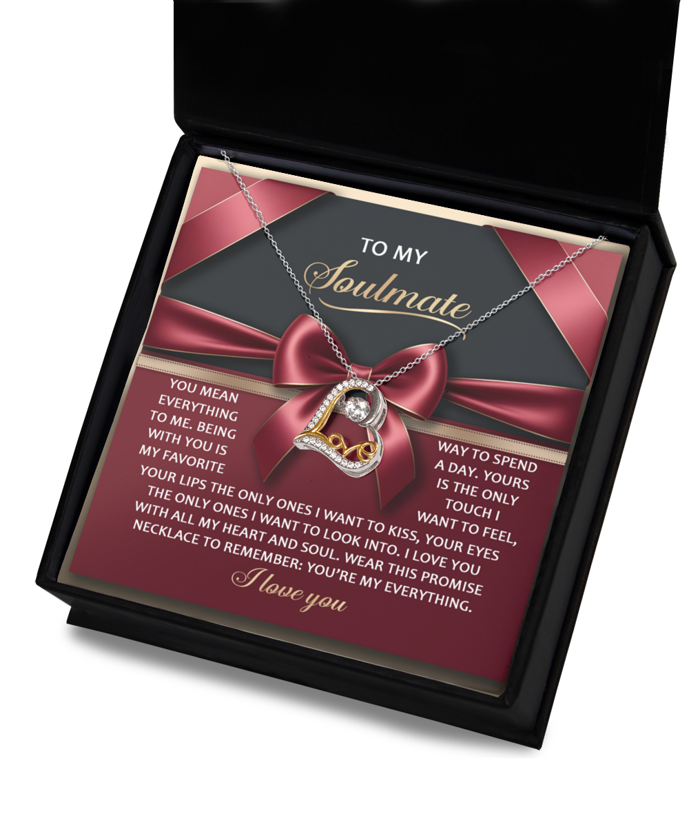 Gift for Soulmate, Girlfriend, Wife - Heart and Soul - Love Dancing Heart Pendant Necklace - Mallard Moon Gift Shop
