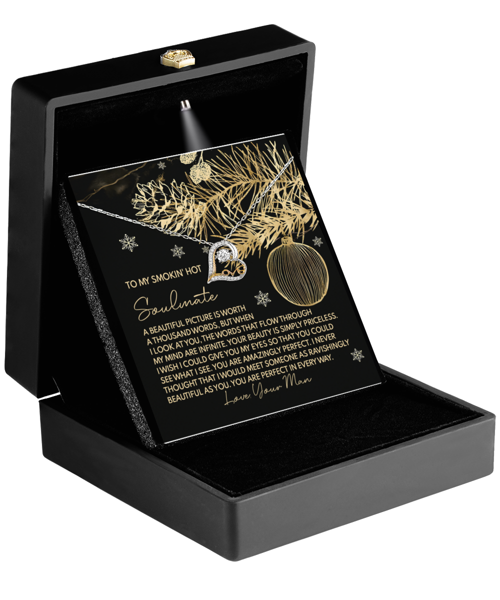 Soulmate Romantic Gift - Amazingly Perfect - Love Dancing Heart Pendant Necklace - Mallard Moon Gift Shop