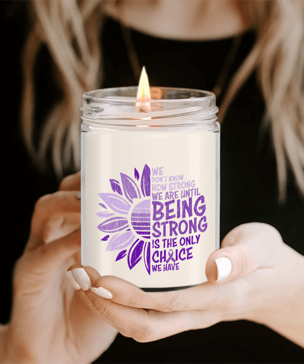 Cancer Support Hodgkins Lymphoma Being Strong Scented Soy Candle - Mallard Moon Gift Shop