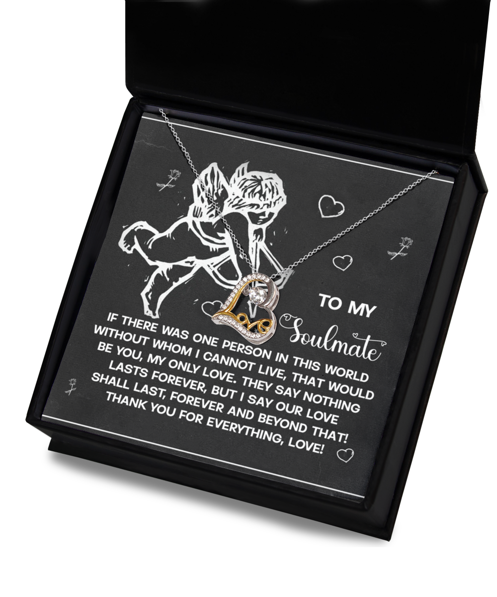To My Soulmate - Love Dancing Heart Necklace – A Heartfelt Gift to Celebrate Love That Lasts Forever - Mallard Moon Gift Shop