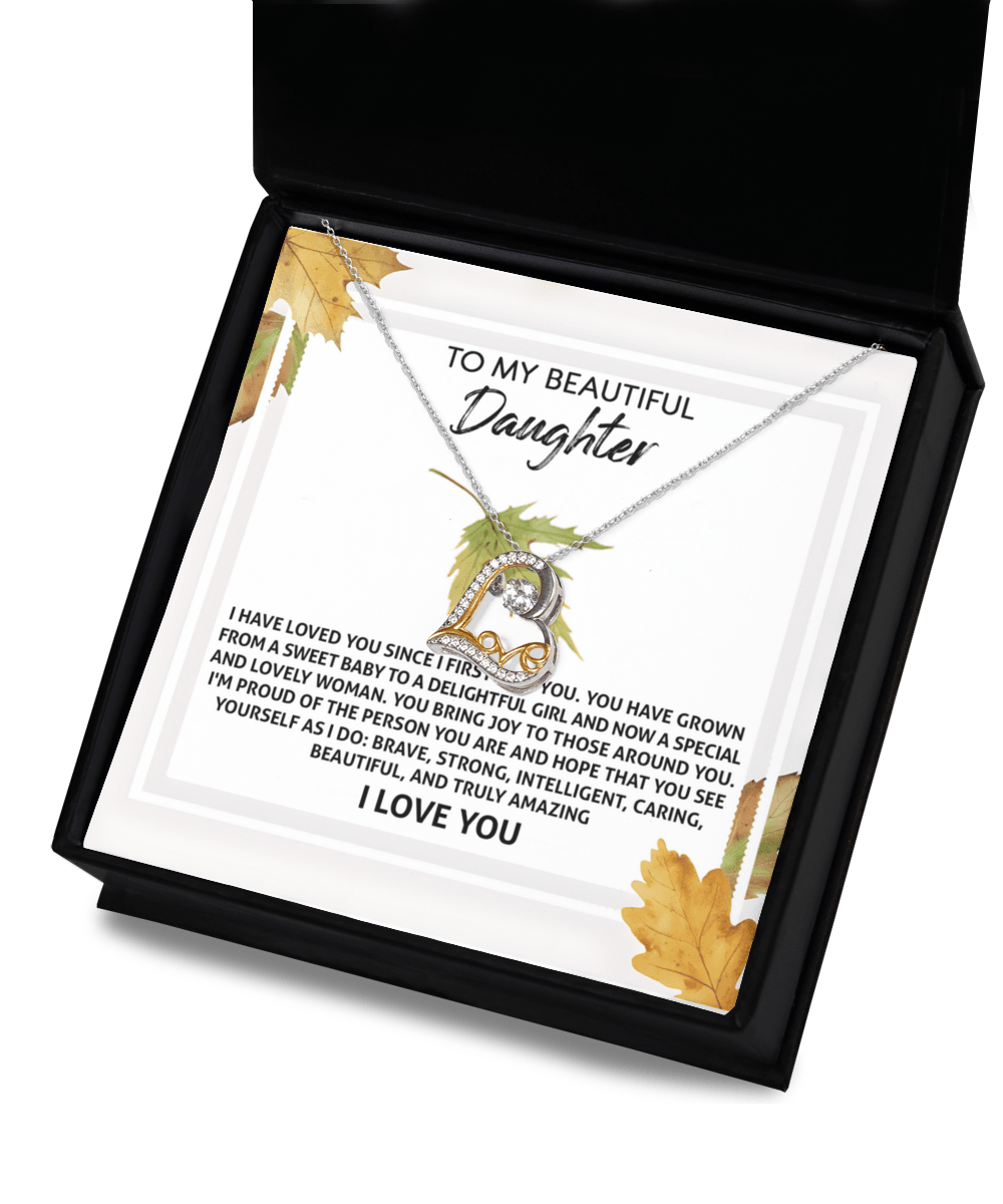 Daughter Birthday, Graduation, Christmas Gift - See Yourself - Love Dancing Heart Pendant Necklace - Mallard Moon Gift Shop