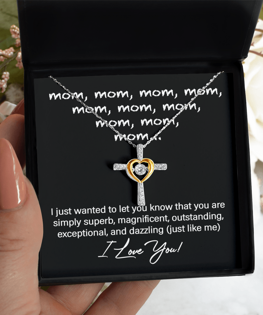 Gift for Mother - Mom You Are Just Like Me Cross Pendant Necklace - Mallard Moon Gift Shop