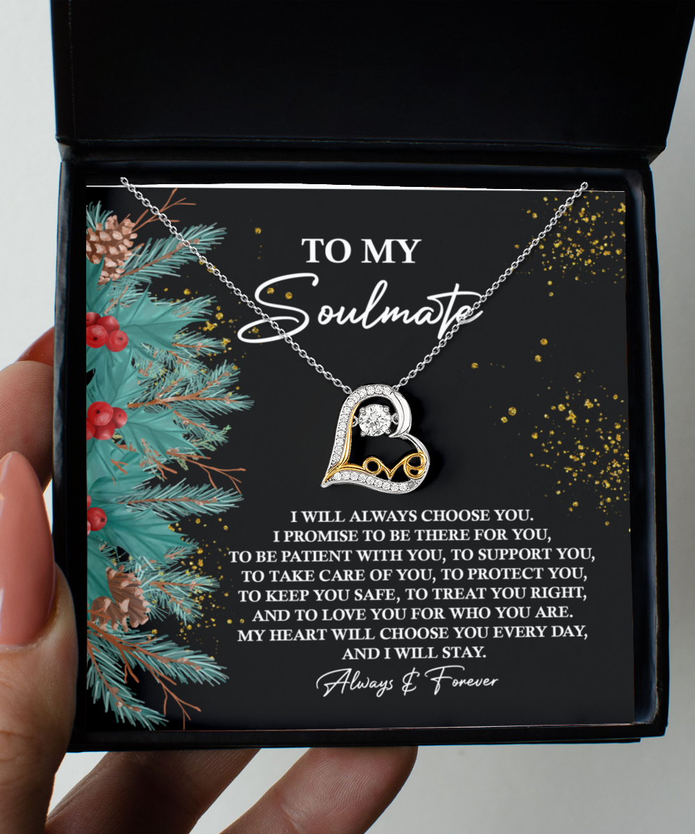Soulmate Romantic Gift - Treat You Right - Love Dancing Heart Pendant Necklace - Mallard Moon Gift Shop