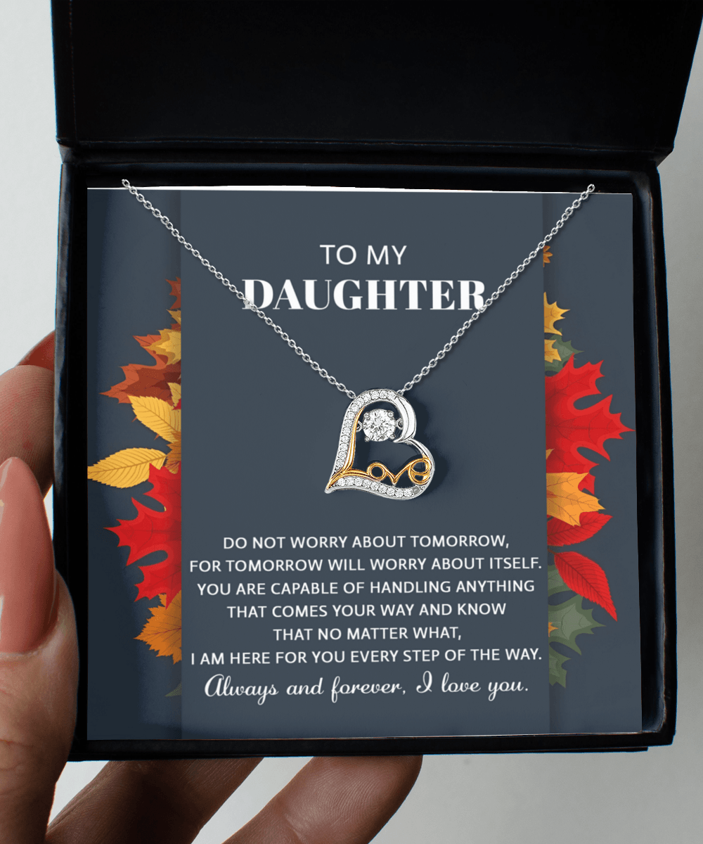 Daughter Birthday, Graduation, Christmas Gift - Comes Your Way - Love Dancing Heart Pendant Necklace - Mallard Moon Gift Shop