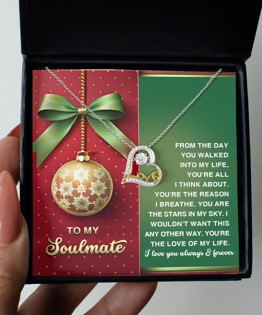 Gift for Soulmate, Girlfriend, Wife - In My Sky - Love Dancing Heart Pendant Necklace - Mallard Moon Gift Shop