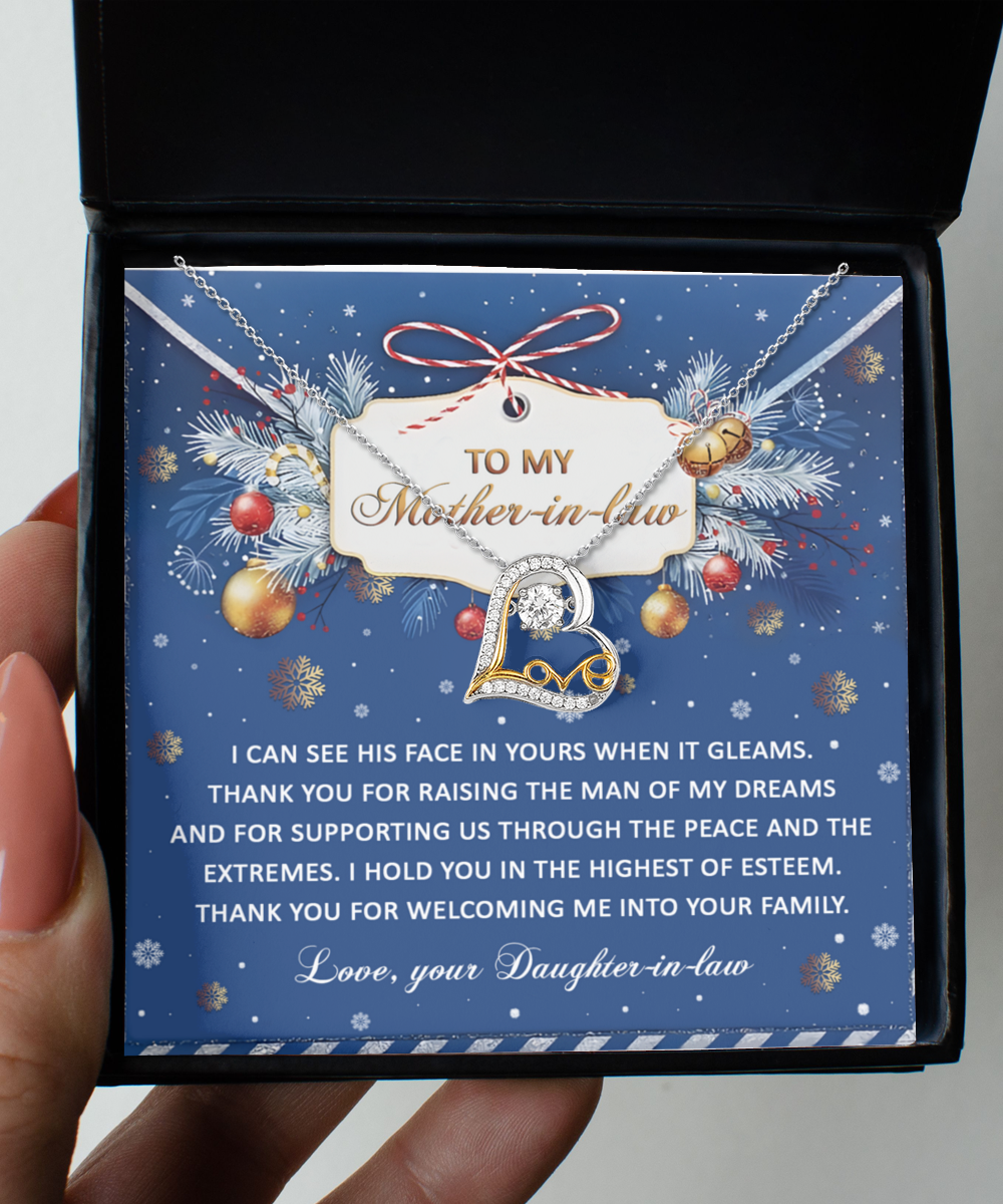 Gift for Mother-in-law - I Hold You - Love Dancing Heart Pendant Necklace - Mallard Moon Gift Shop