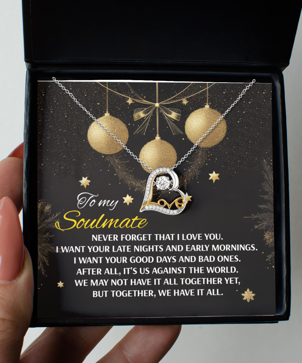 Gift for Soulmate - Have It All - Love Dancing Heart Pendant Necklace - Mallard Moon Gift Shop