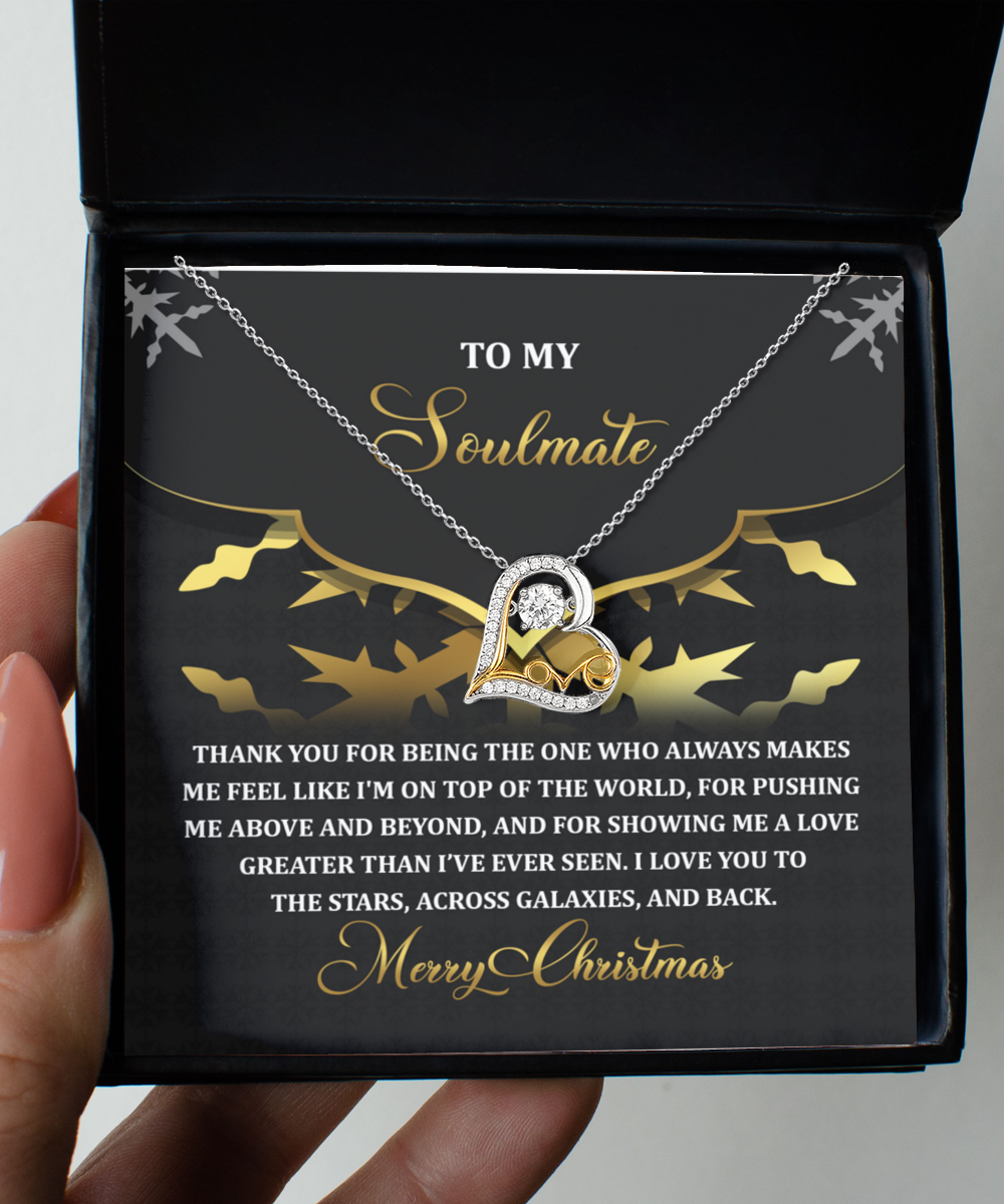 Soulmate Romantic Gift - Top of the World - Love Dancing Heart Pendant Necklace - Mallard Moon Gift Shop