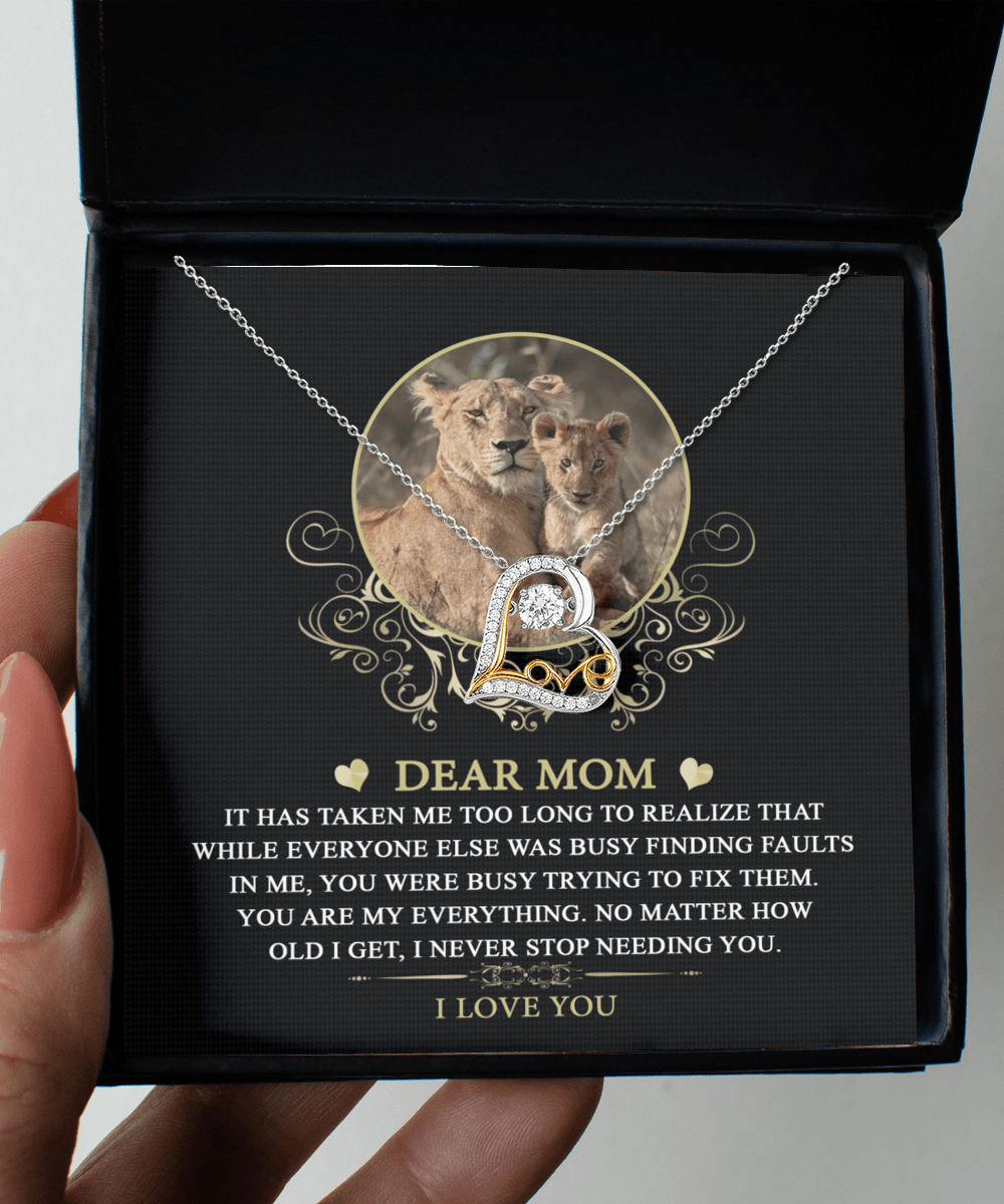 Gift for Mom You are My Everything Dazzling Heart Pendant Necklace - Mallard Moon Gift Shop