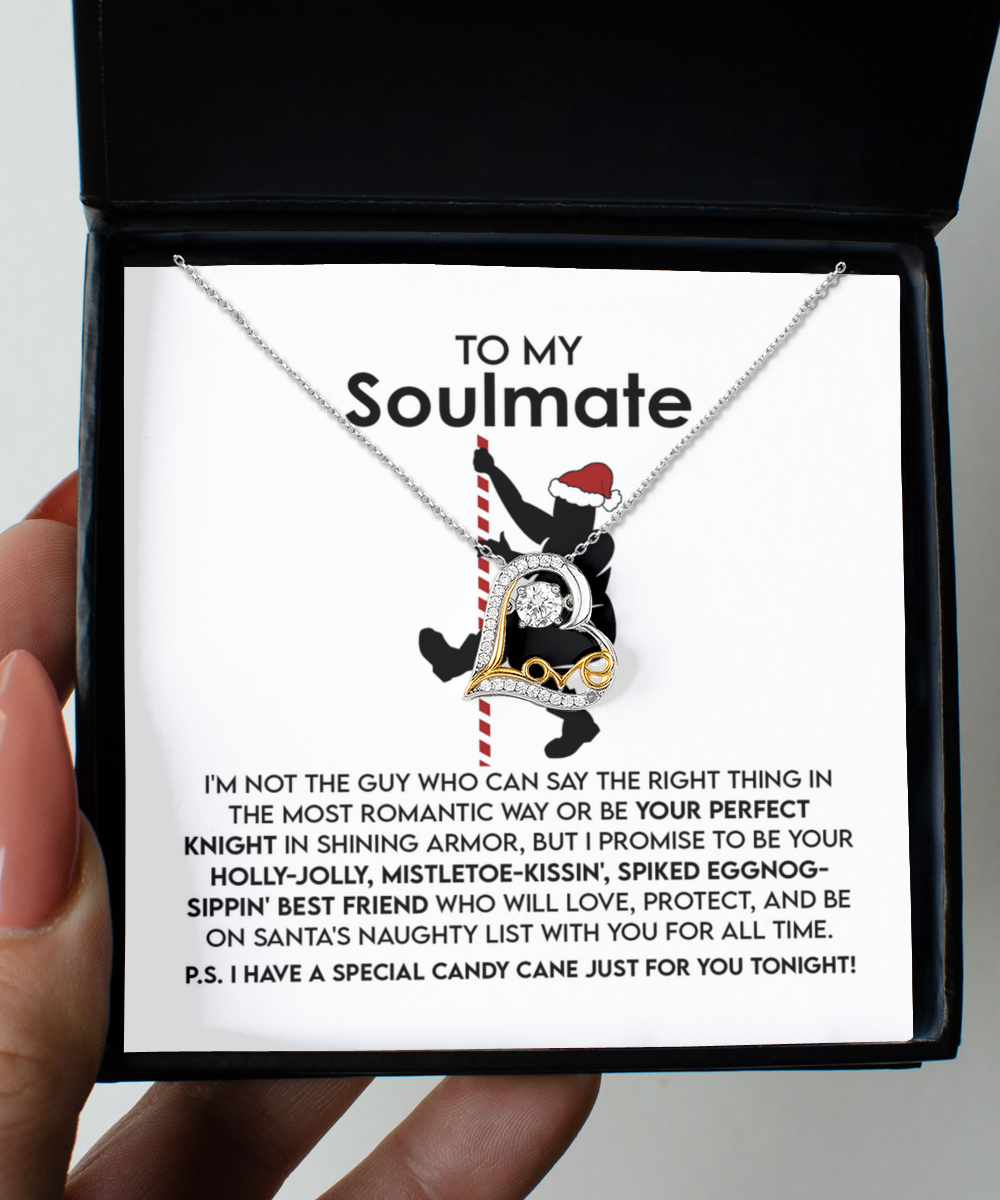 Gift for Soulmate - For All Time - Love Dancing Heart Pendant Necklace - Mallard Moon Gift Shop