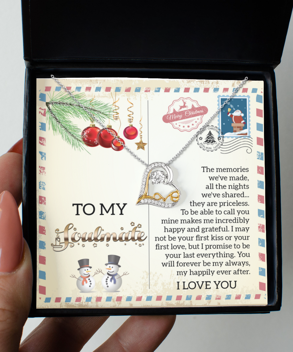 Gift for Soulmate - Last Everything - Love Dancing Heart Pendant Necklace - Mallard Moon Gift Shop