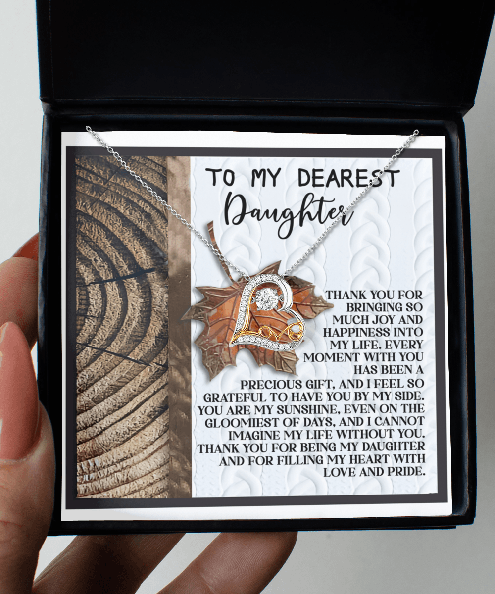 Daughter Birthday, Graduation, Christmas Inspirational Gift  - Love And Pride - Love Dancing Heart Pendant Necklace - Mallard Moon Gift Shop
