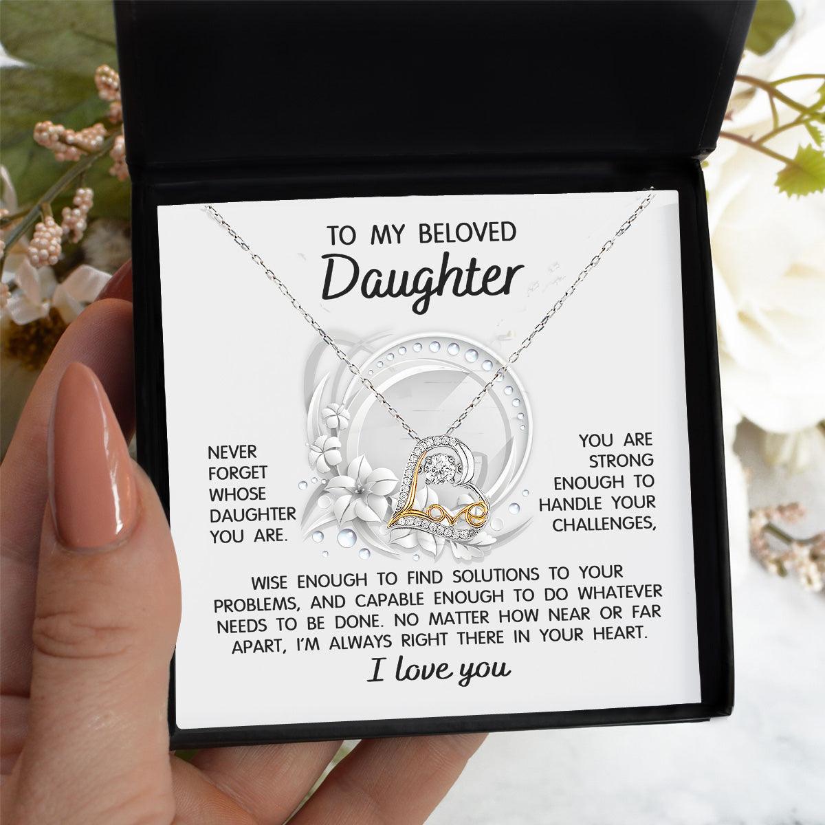 Daughter - I'm Always in Your Heart - Pendant Necklace Wedding Birthday Graduation Gift - Mallard Moon Gift Shop