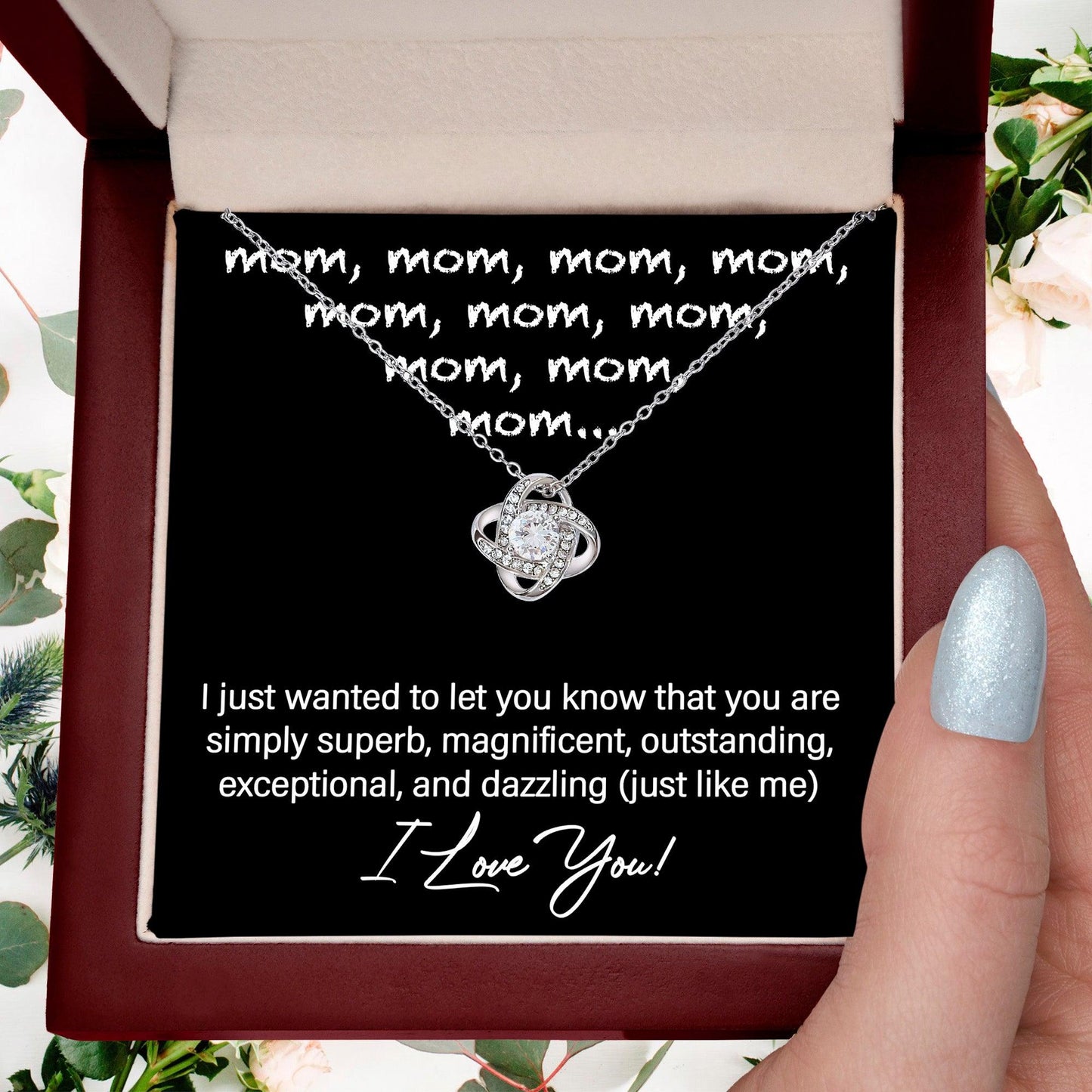 Mom You Are Just Like Me Love Knot Necklace - Mallard Moon Gift Shop