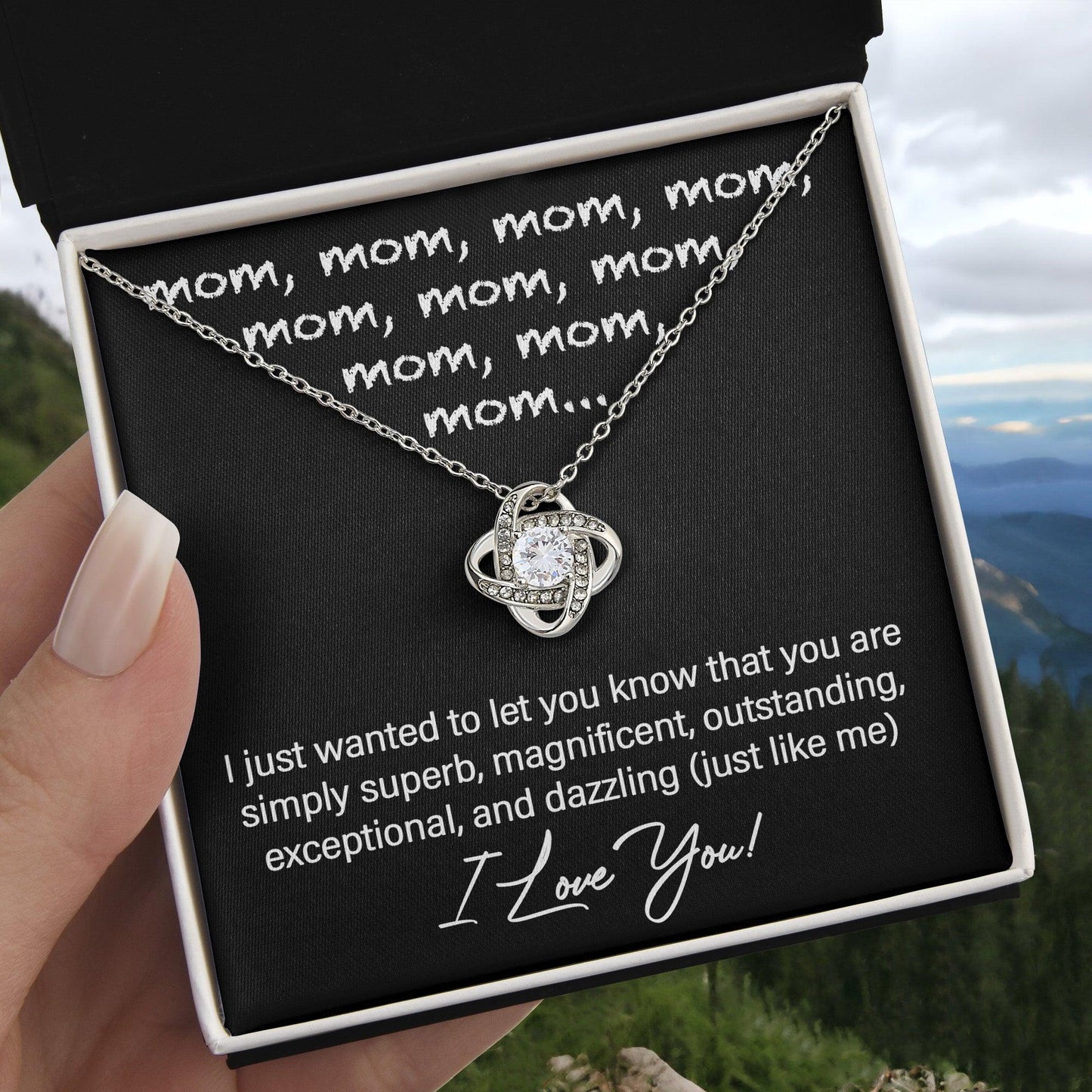 Mom You Are Just Like Me Love Knot Necklace - Mallard Moon Gift Shop