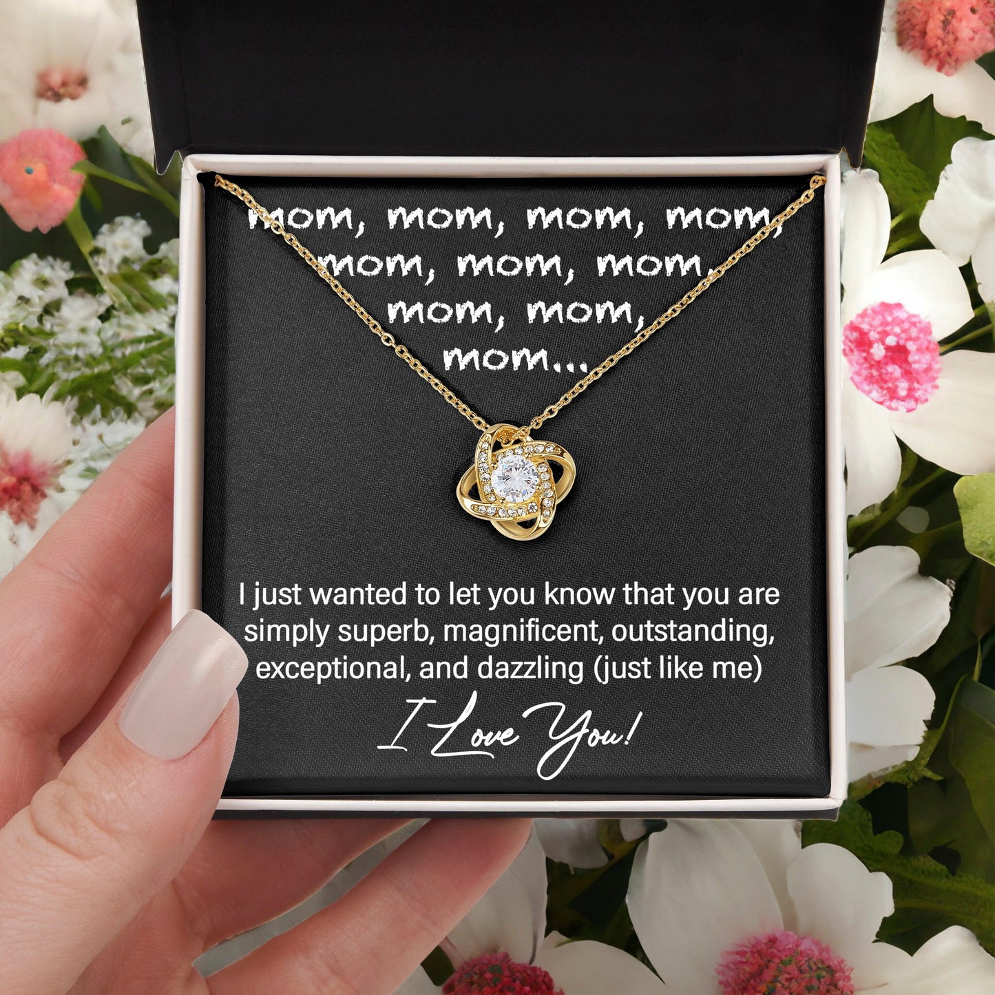 Mom You Are Just Like Me Love Knot Necklace - Mallard Moon Gift Shop