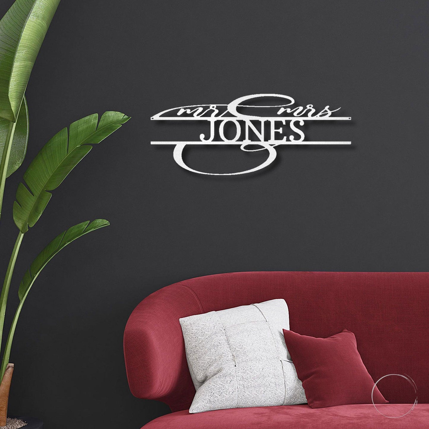 Mr And Mrs Couples Personalized Name Metal Art Wall Sign - Mallard Moon Gift Shop