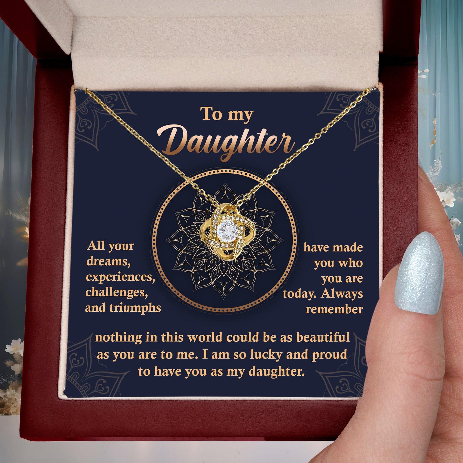 Daughter Gift -All Your Dreams Love Knot Pendant Necklace - Mallard Moon Gift Shop