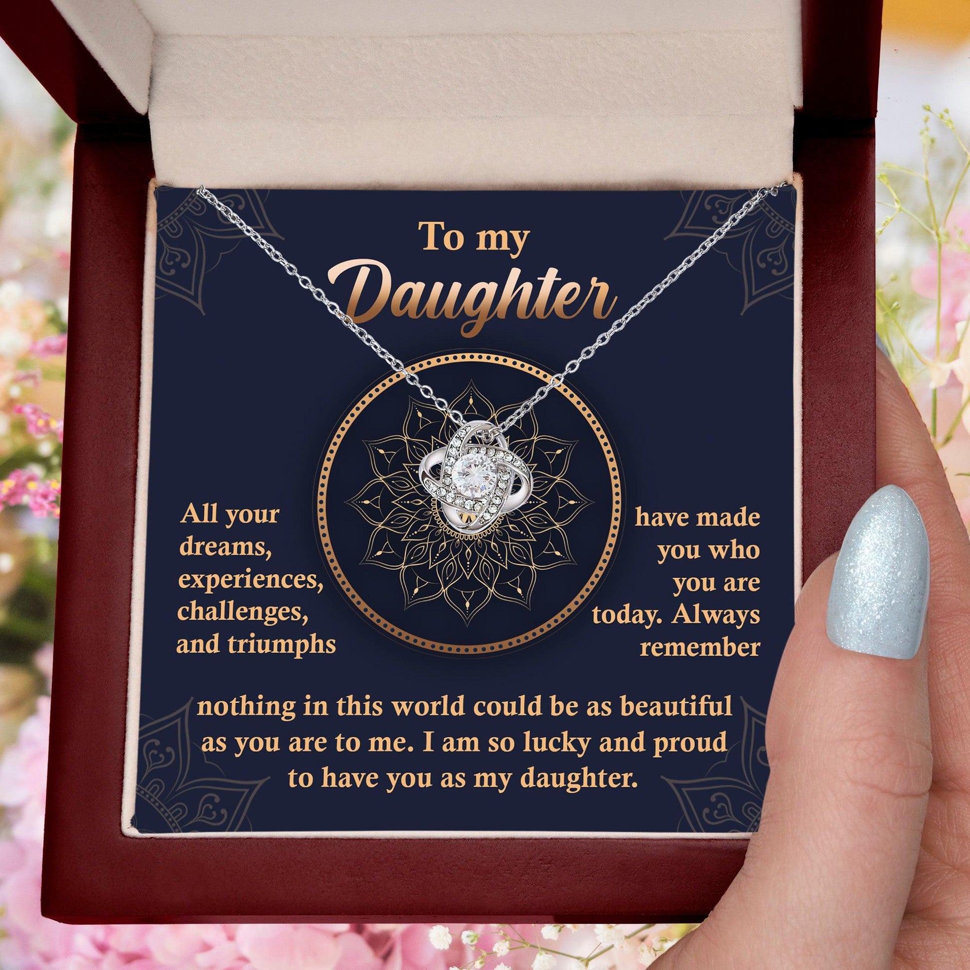 Daughter Gift -All Your Dreams Love Knot Pendant Necklace - Mallard Moon Gift Shop