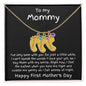 New Mom First Mother's Day Gift Engraved Baby Feet Birthstone Charm Necklace - Mallard Moon Gift Shop