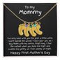 New Mom First Mother's Day Gift Engraved Baby Feet Birthstone Charm Necklace - Mallard Moon Gift Shop
