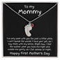 New Mom First Mother's Day Gift Engraved Baby Feet Birthstone Charm Necklace - Mallard Moon Gift Shop