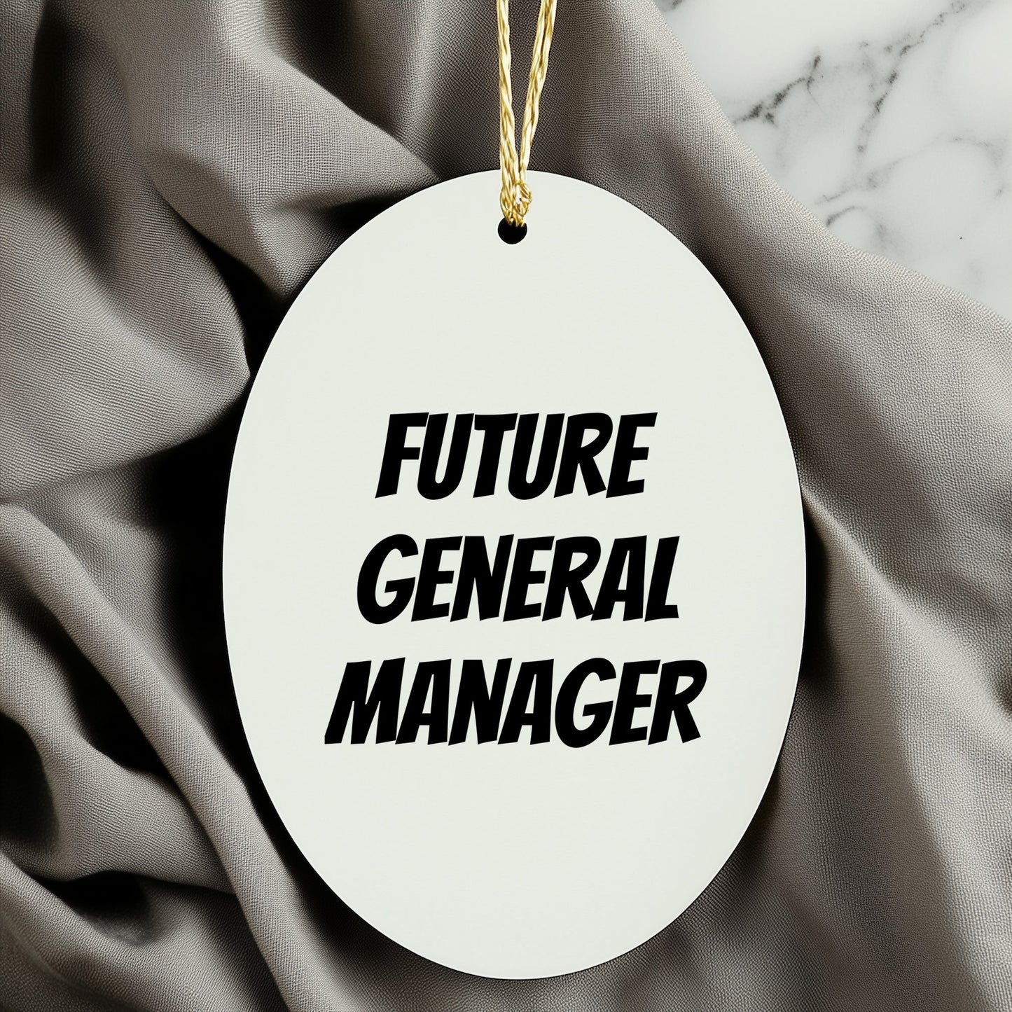 Funny Future General Manager Oval Ornament Christmas Presents for General Manager - Mallard Moon