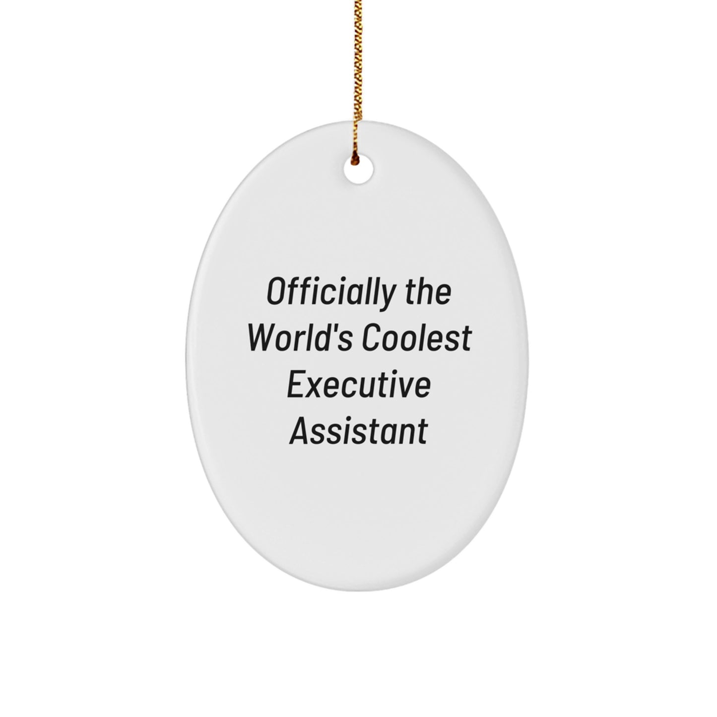 Funny Executive Assistant Oval Ornament Gifts from Men to Women Friends Christmas Office Decoration - Image 1