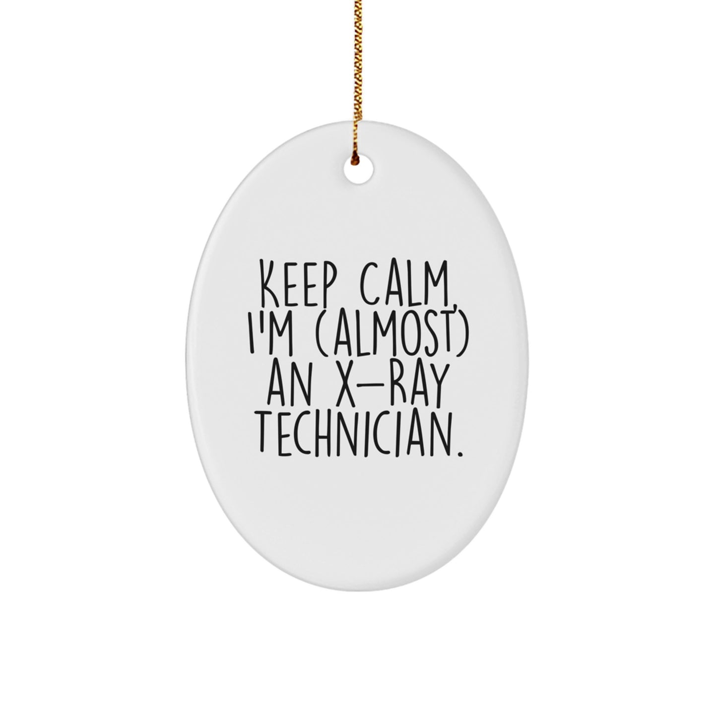 Funny X-Ray Technician Oval Ornament Gifts from Men, Women, Friends, Coworkers, Family for Christmas Unique X-Ray Technician - Image 1