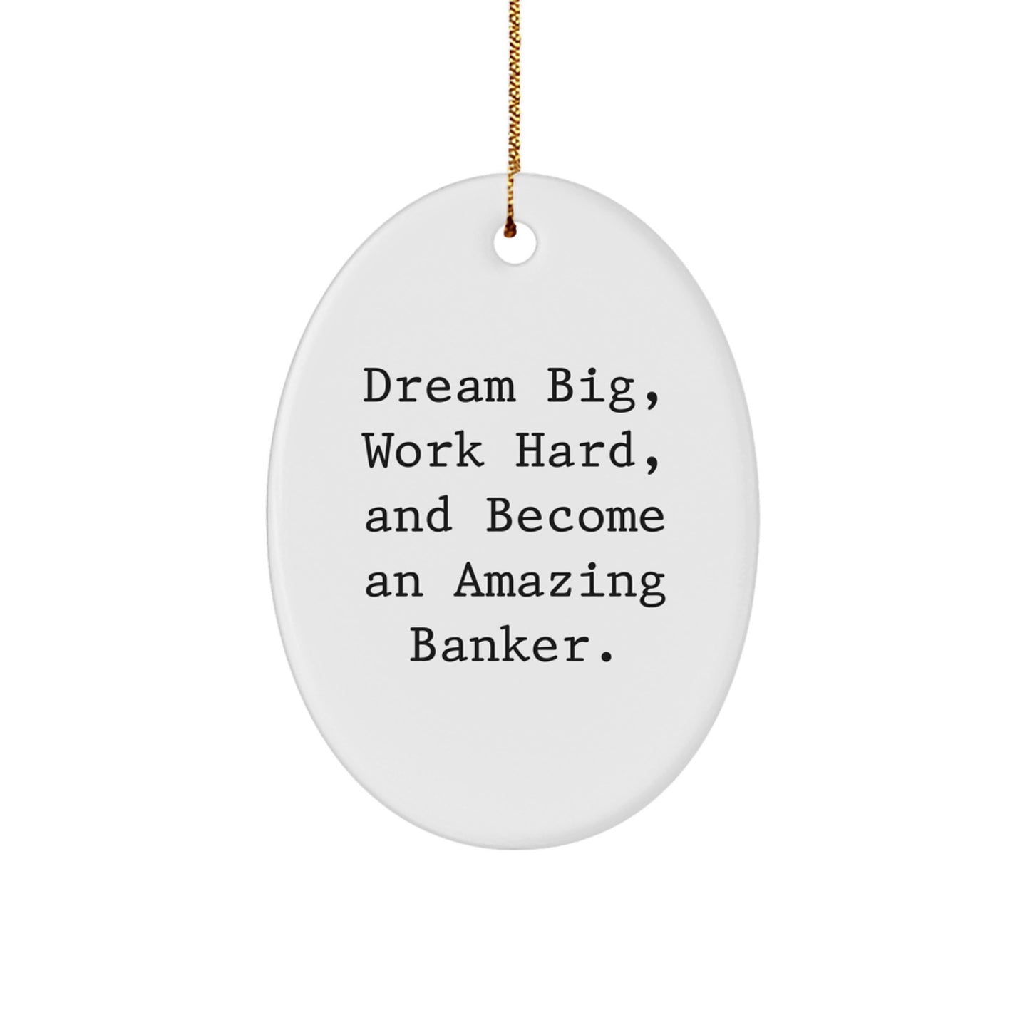 Funny Oval Ornaments for Banker Friends Gifts from Men to Banker Colleagues at Christmas Unique Gifts - Image 1