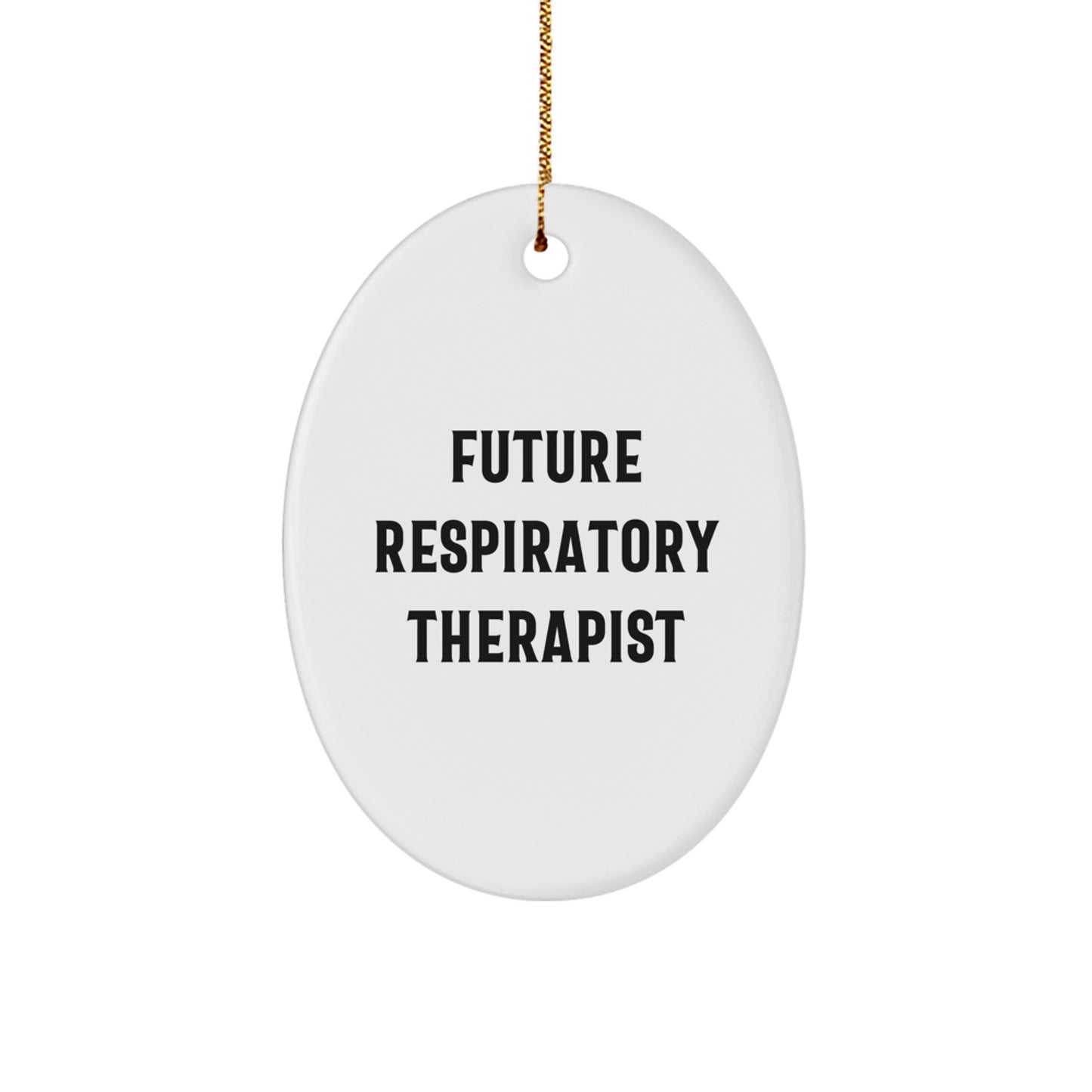 Funny Inspirational Gifts from Friends to Respiratory Therapist Oval Ornament for Christmas Unique Decorations by Future Respiratory Therapist - Image 1