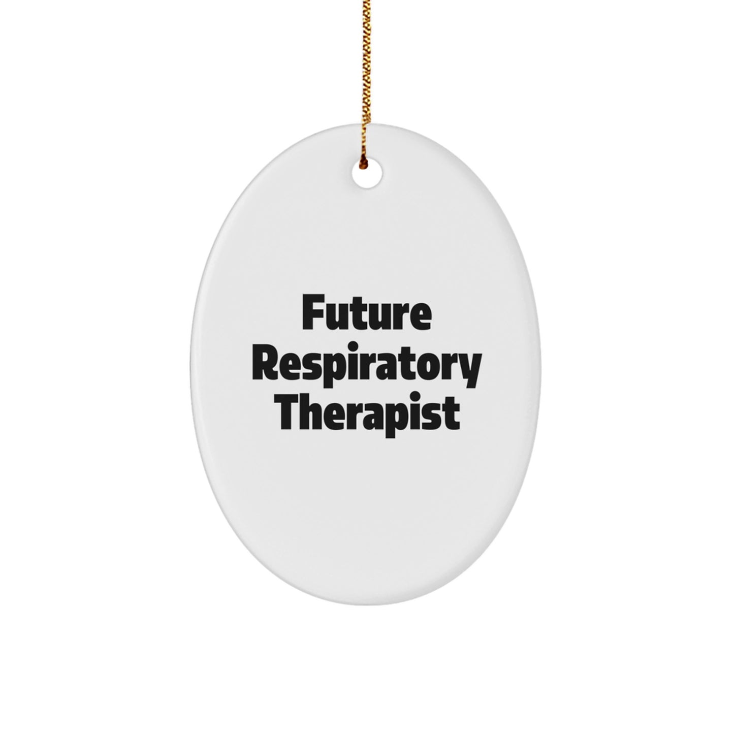 Funny Inspirational Gifts from Friends for Respiratory Therapist Oval Ornament Christmas Unique Decorations, Future Respiratory Therapist Quote - Image 1