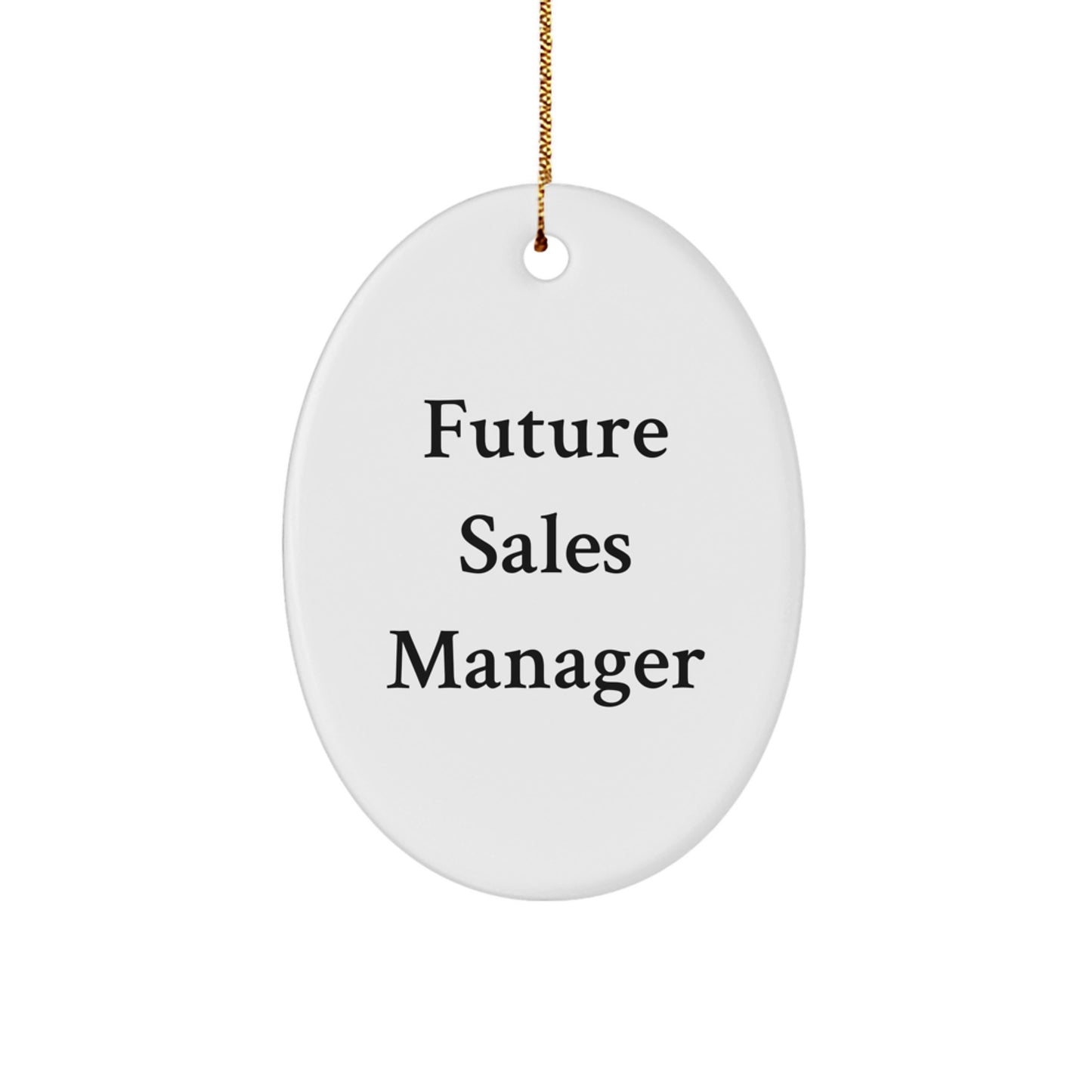 Funny Sales Manager Oval Ornament Gifts for Future Sales Managers from Coworkers, Christmas Unique Gifts for Sales Managers, Inspirational Oval Shaper - Image 1