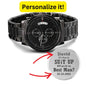 Best Man, Groomsman Wedding Proposal Custom Engraved Chronograph Wristwatch It's Time To Suit Up Will You Be My - Mallard Moon Gift Shop