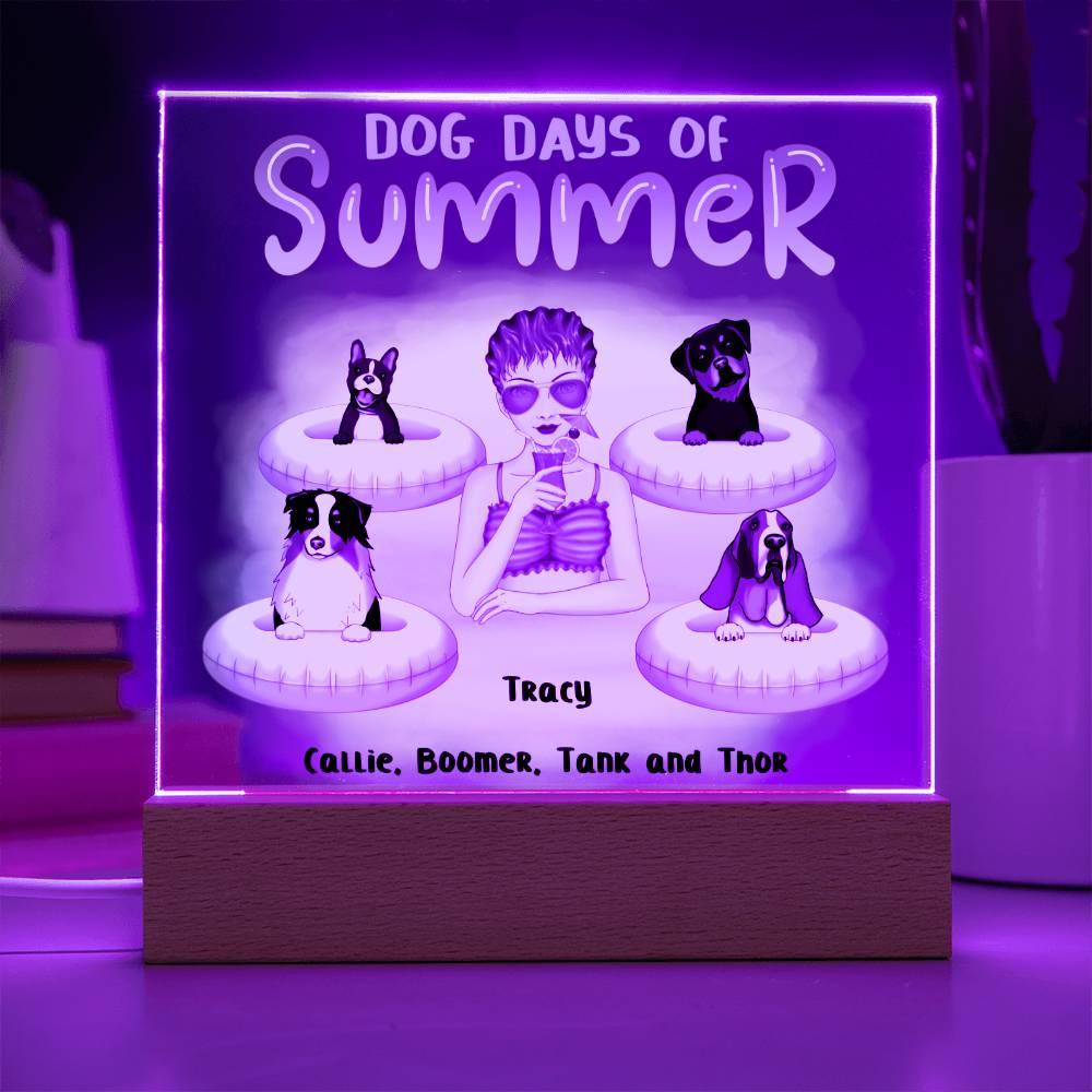 Personalized Dog Days of Summer Acrylic Plaque - Mallard Moon Gift Shop